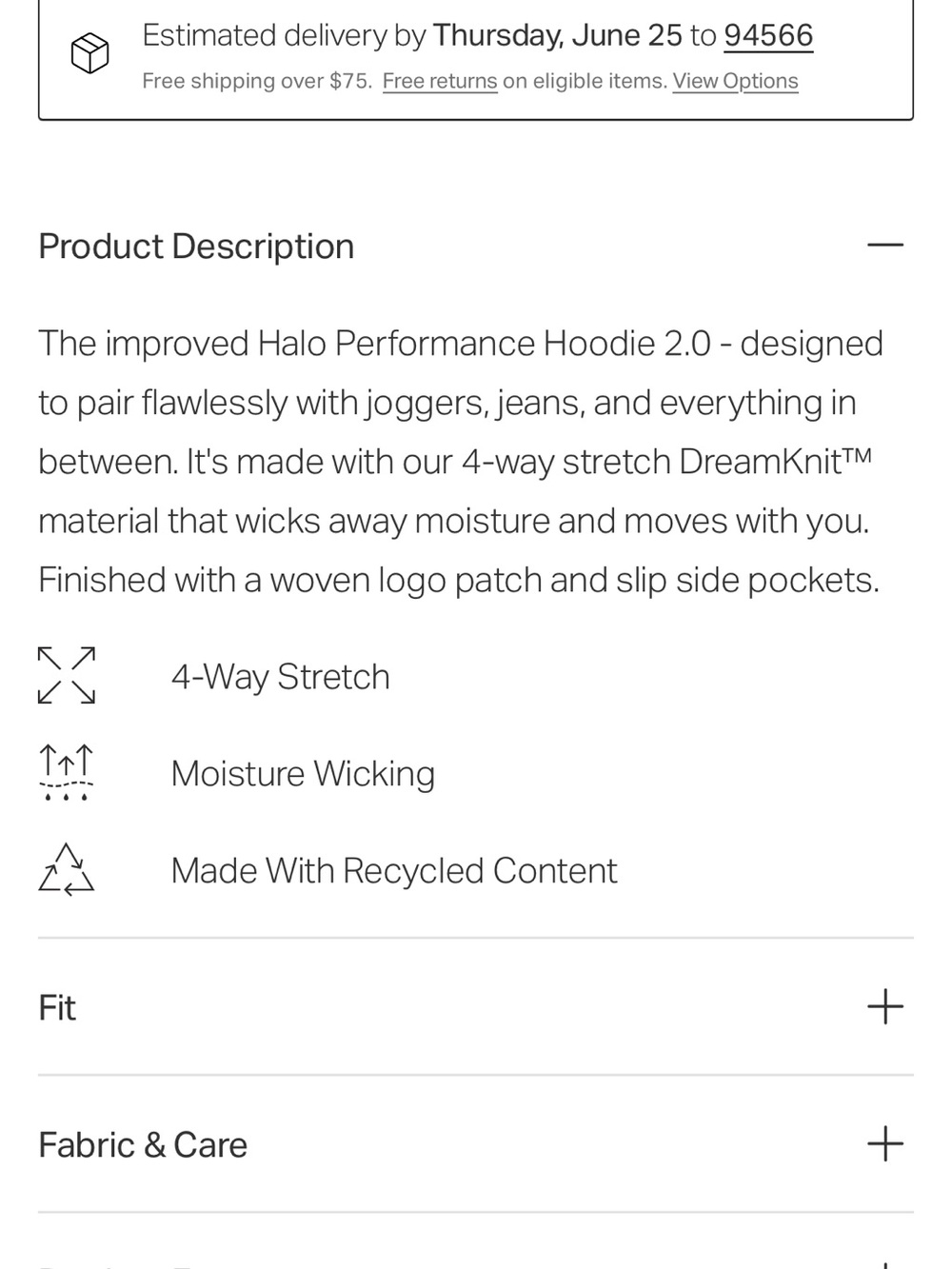 Vuori Halo Performance Hoodie - Picture 6 of 6
